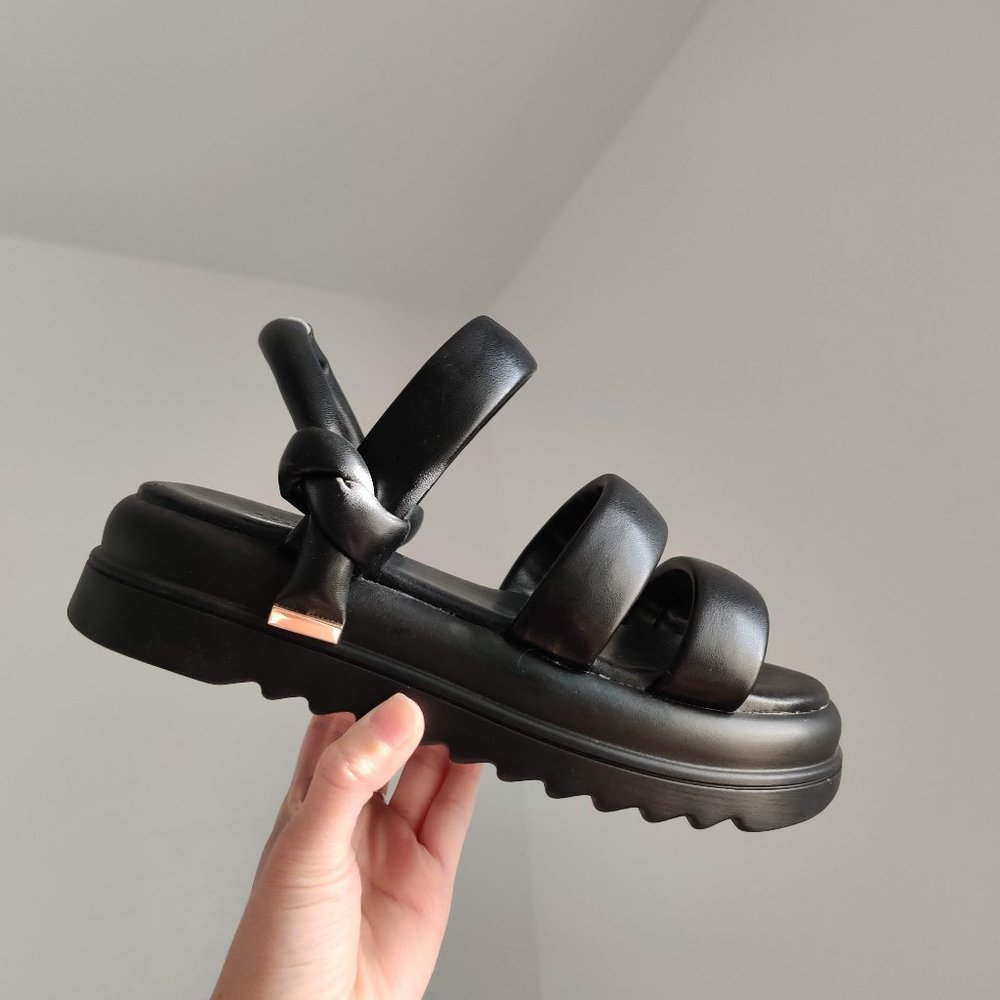 Black Chunky Sandals